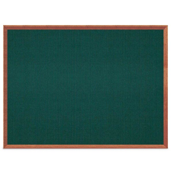 United Visual Products Decor Wood Combo Board, 60"x48", Walnut/Black Porcelain & Amethyst UV704DEFAB-WALNUT-BLKPORC-AMETHY - main